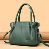 Luxury women's leather handbag by HSF Marketplace, large capacity casual shoulder purse with tote style and soft leather finish.