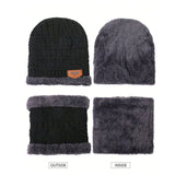 Men's winter hat, scarf, and gloves set for cold weather comfort by HSF Marketplace