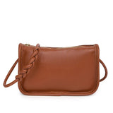 Genuine cowhide leather crossbody handbag for women, high-capacity shoulder purse, stylish and durable for daily use.