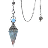 Natural stone pendulum pendant for jewelry making and energy by HSF Marketplace