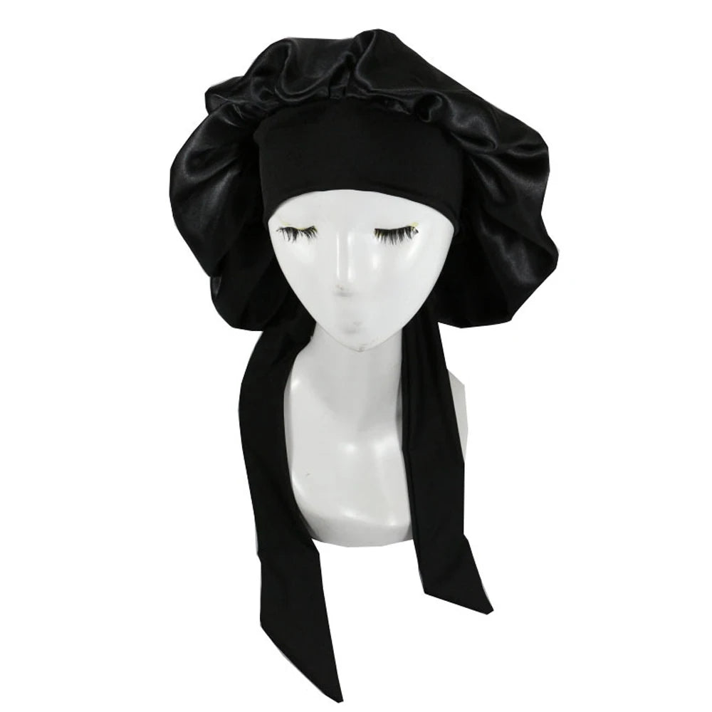 Satin sleep cap for hair care, soft stylish nightwear by HSF Marketplace