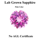 Lab Grown Sapphire Round Shape Royal Blue Color DIY Charms Jewelry Making Ring Necklace Earrings Main Materials Certificate