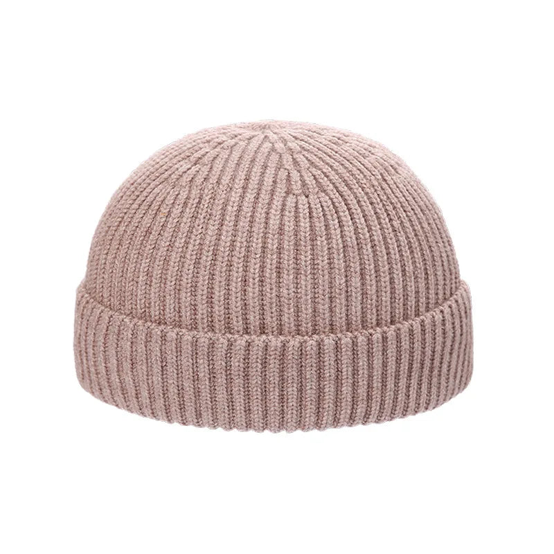 Warm knitted melon hat for men and women, winter beanie in a soft textured design