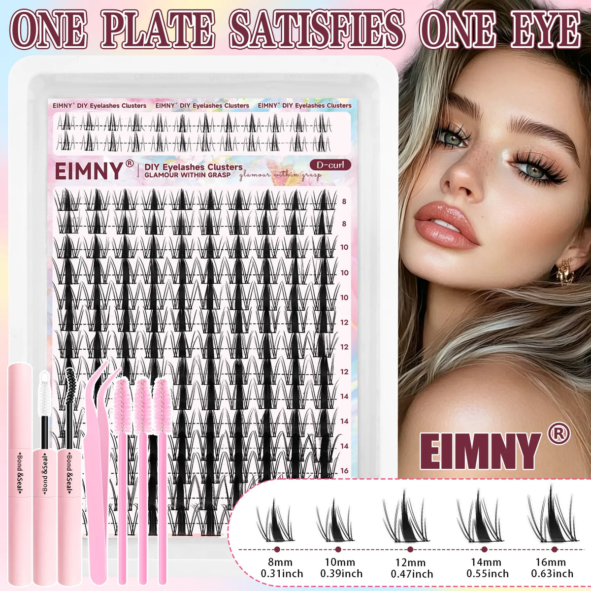 140 cluster Korean-style false lash extension kit for cosplay makeup and natural long wispy cat eyes