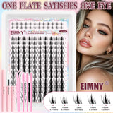 140 cluster Korean-style false lash extension kit for cosplay makeup and natural long wispy cat eyes