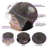 180% Density Brazilian Human Hair Wigs Pre Plucked Hd 13x4 Lace Front Wig Bleached Knots Transparent Lace Frontal Wig