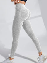 Women's high-waist seamless hip lift elastic leggings for gym, yoga, and squat exercises