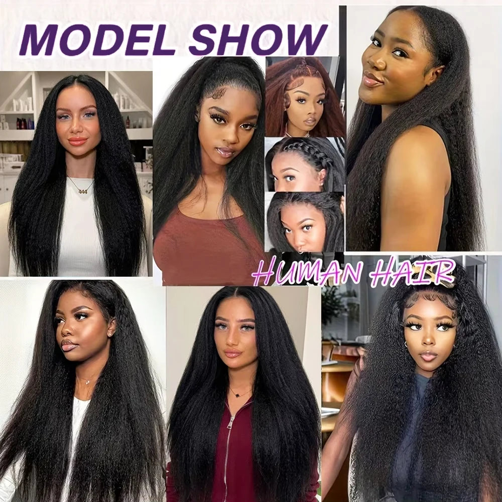 4x4 5x5 13x4 Closure With Bundles Brazilian Kinky Straight Human Hair With Frontal Invisible Melt Skin HD Lace 3 4 Bundle Weave