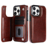 Leather wallet case with card slot for iPhone models by HSF Marketplace
