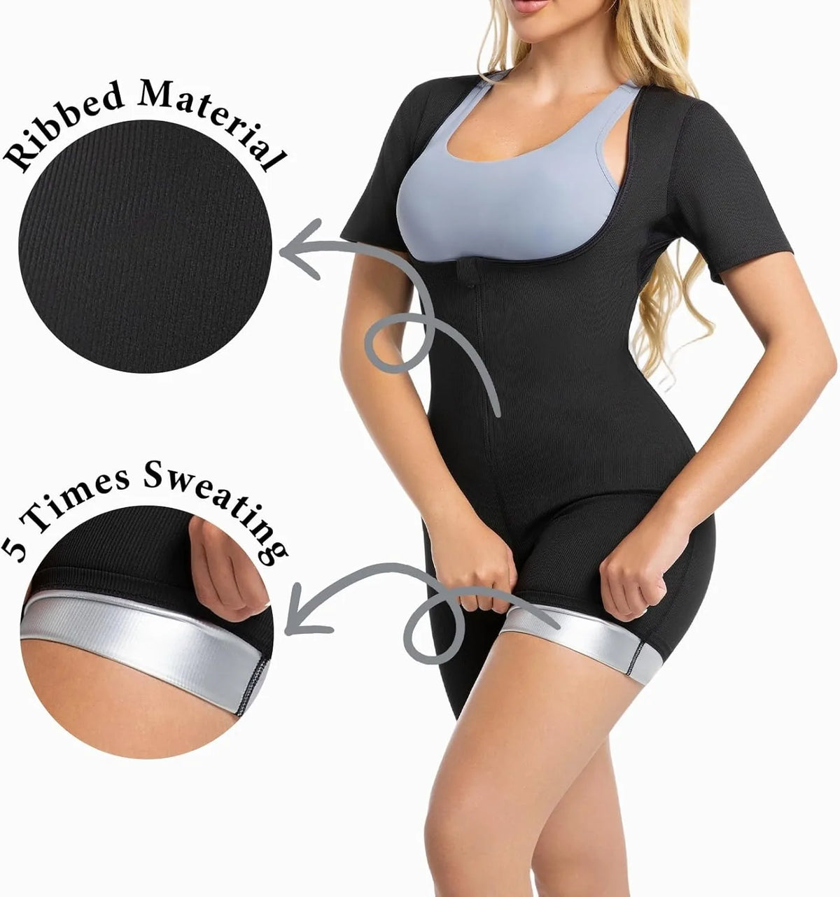 Vensslim women's full body shaper sauna sweat suit vest and waist trainer shapewear shirt for workouts