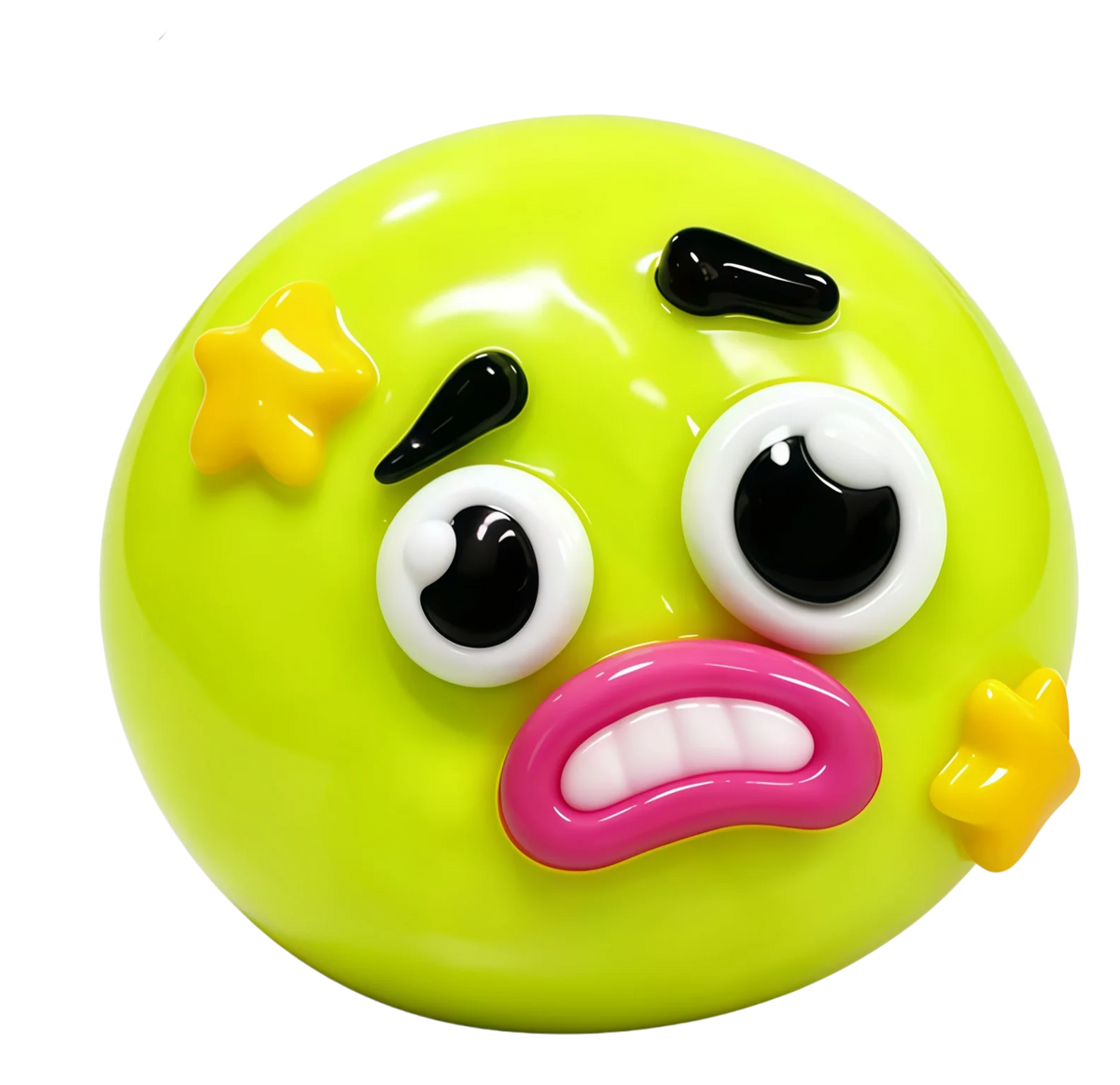 Funny face squishy stress relief ball by HSF Marketplace for fidgeting and sensory play