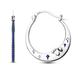 Hypoallergenic CZ zircon hoop earrings in 925 sterling silver by HSF Marketplace
