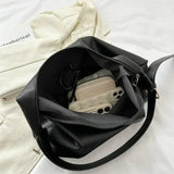 Leather tote bag for women, large capacity HSF Marketplace handbag with shoulder strap, stylish and trendy for 2024.