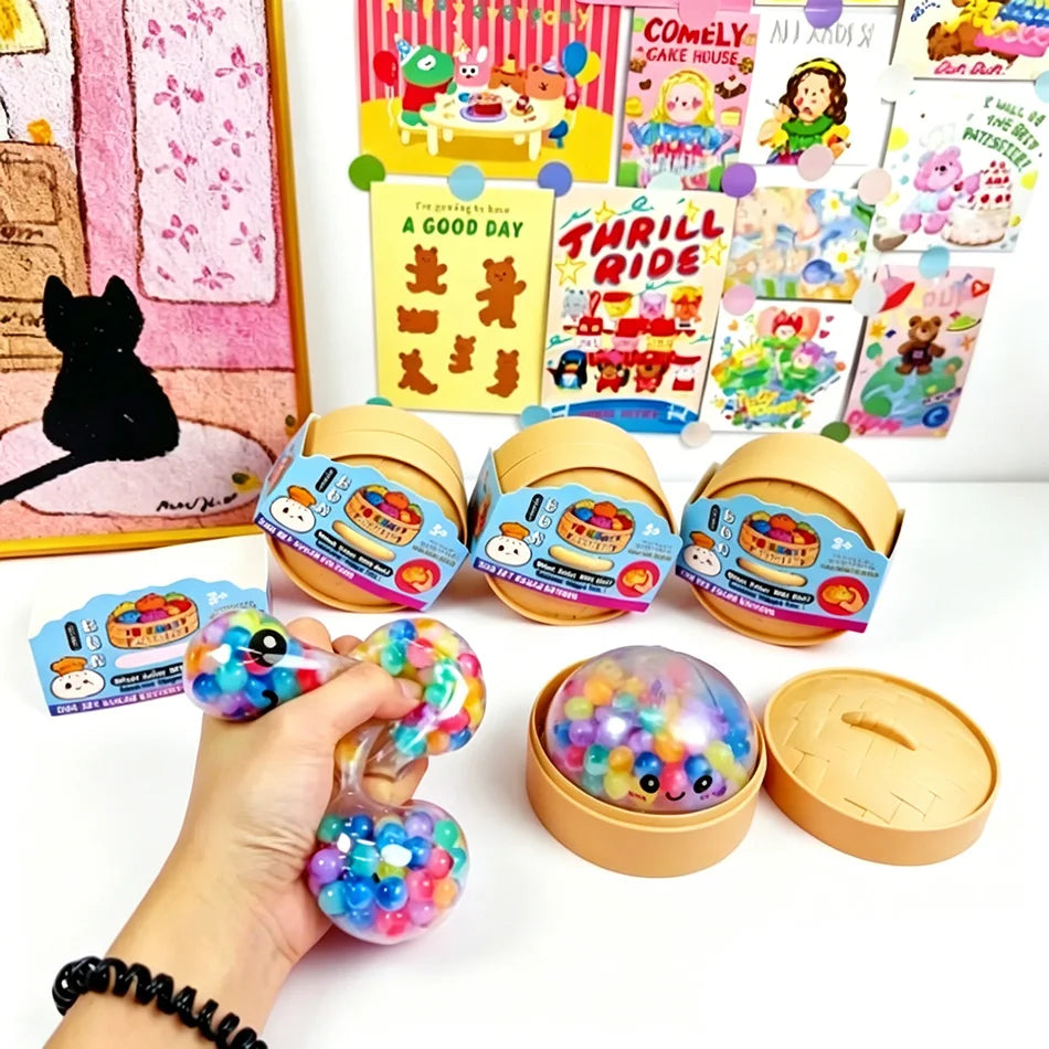 Rainbow dumpling squishy sensory toy for stress relief and fun by HSF Marketplace