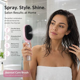 HSF detangling spray hair brush with refillable water tank for hair styling
