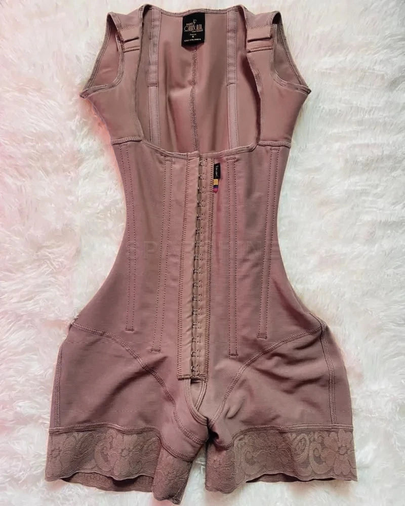 HSF Marketplace high compression open chest sleeveless jumpsuit body shapewear with waist trainer and hip lifting design