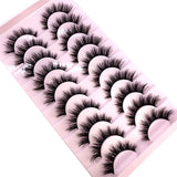 HSF Marketplace 3D faux mink hair false eyelashes, 10 pairs of fluffy lashes in assorted styles