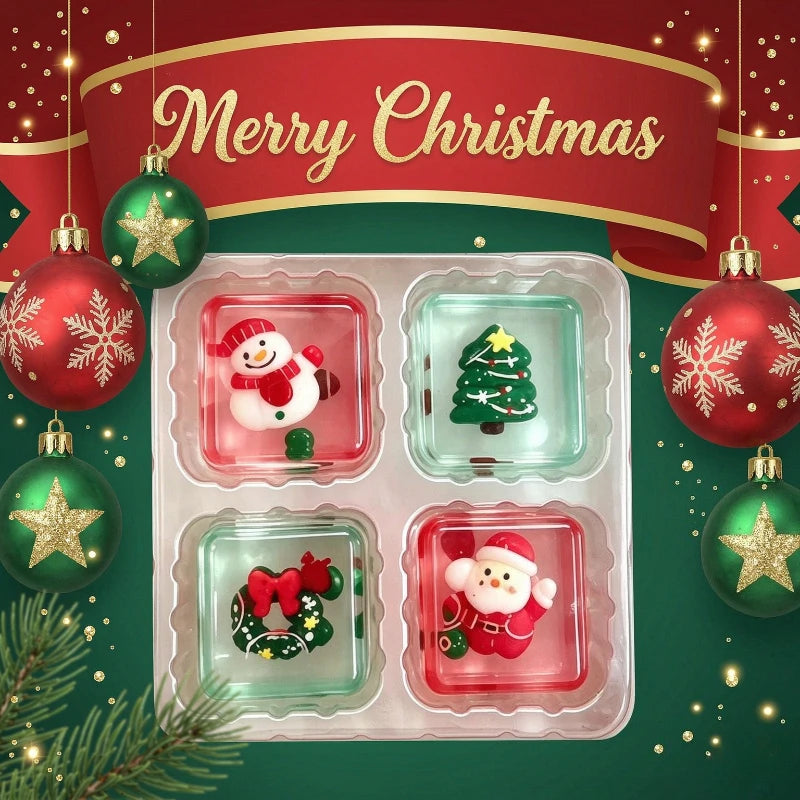 Mini anti-anxiety squishy cube stress relief fidget toy 4-pack by HSF Marketplace