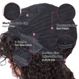 Jerry curly pixie bob cut human hair wig with bangs for women by HSF Marketplace