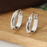 Gold-plated stainless steel round hoop earrings for women, HSF Marketplace jewelry