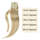 Silky straight Remy human hair clip-on ponytail extension for women by HSF Marketplace