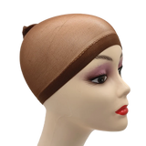 2pcs/Bag Top Stocking Wig Cap Hair Net For Weave Hair Wig Nets Black Brown Stretch Mesh Wig Cap For Making Wigs