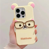 Rilakkuma bear iPhone 17 Pro Max case, soft silicone cover by HSF Marketplace