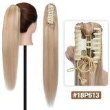 S-noilite straight human hair claw clip ponytail extension in natural black, blonde, and brown tones
