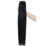 Straight human hair claw clip ponytail extension, 10–30 inch Remy hair by HSF Marketplace