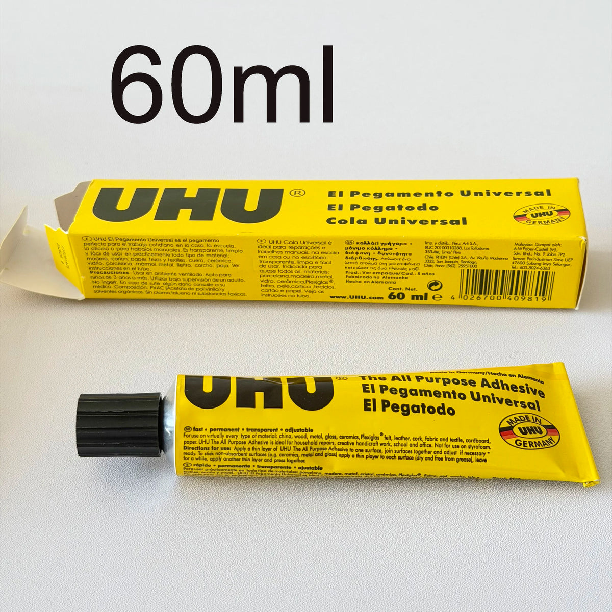 1PC/2PCS/3PCS 7ml/20ml/35ml/60ml UHU Universal Flexible Clear Glue For Wigs Lace Fabric Wood Metal Leather Porcelain DIY Repair