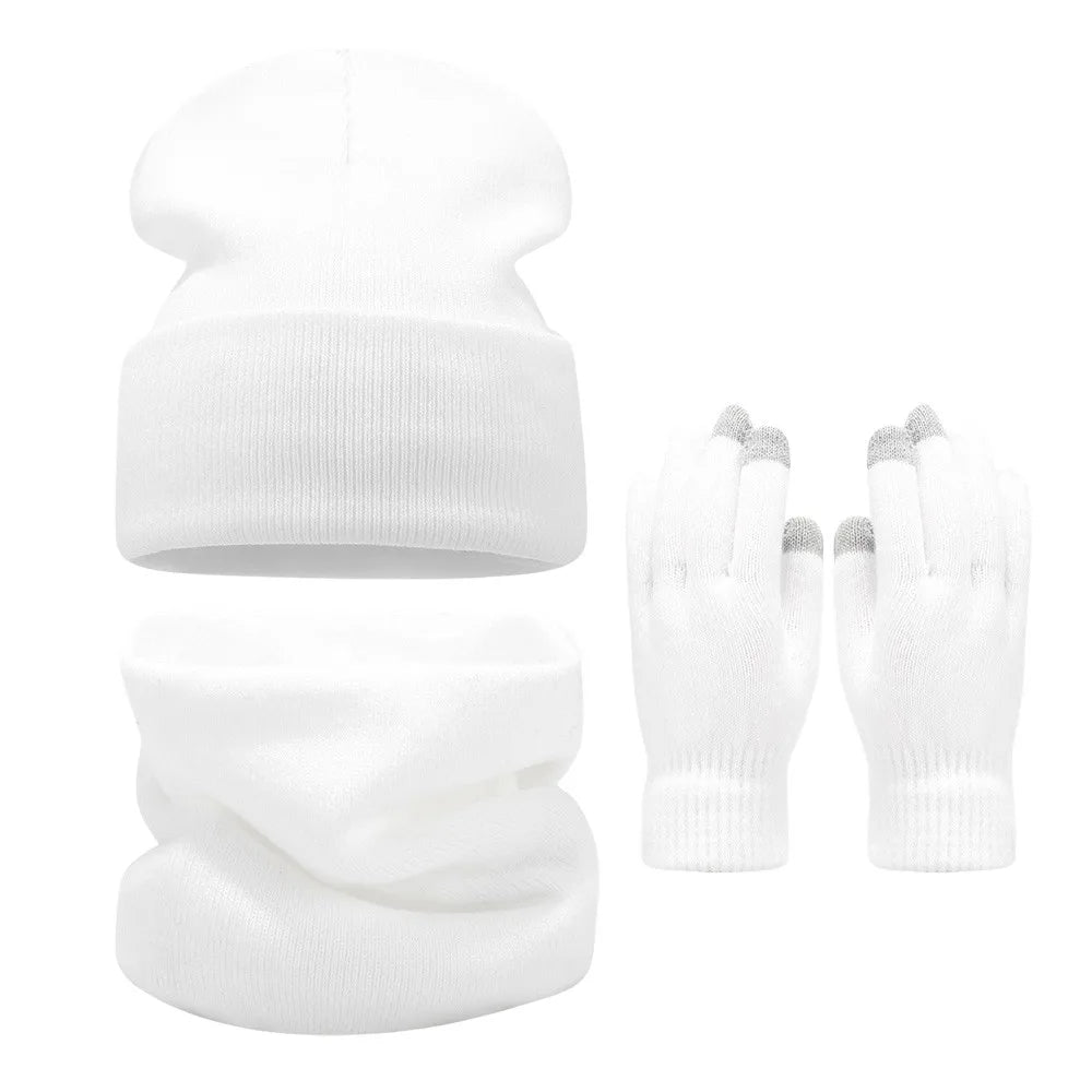 Warm knit beanie, scarf and gloves set for men and women by HSF Marketplace