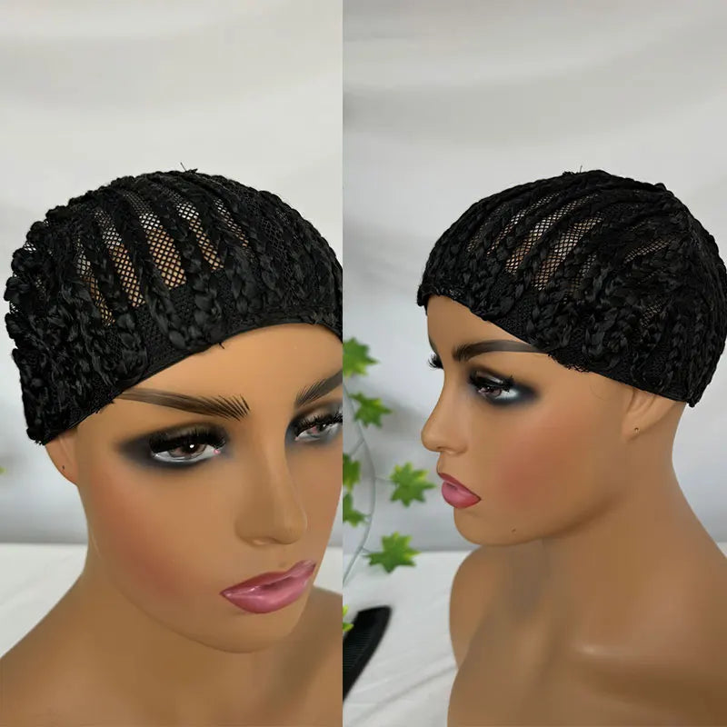Braided Cap Crochet Wig Cap in Cornrow Sew Hair for Making Synthetic Wig or Weave Easier Sew In Crochet Braided Wig Caps 1pcs