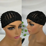 Braided Cap Crochet Wig Cap in Cornrow Sew Hair for Making Synthetic Wig or Weave Easier Sew In Crochet Braided Wig Caps 1pcs