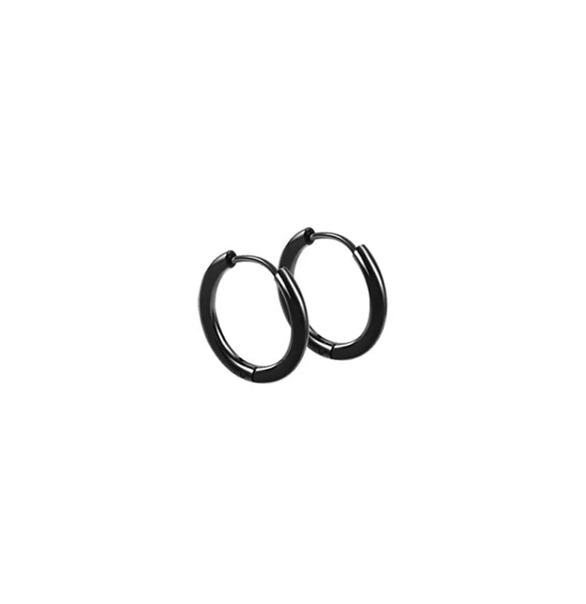 Black stainless steel stud earrings set for men and women by HSF Marketplace