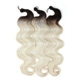 26 Inch Crochet Braid Hair 300G Synthetic Ombre Brown 27/30/613 Deep Wave Braiding Hair Extensions Body Wave Twist Crochet Hair