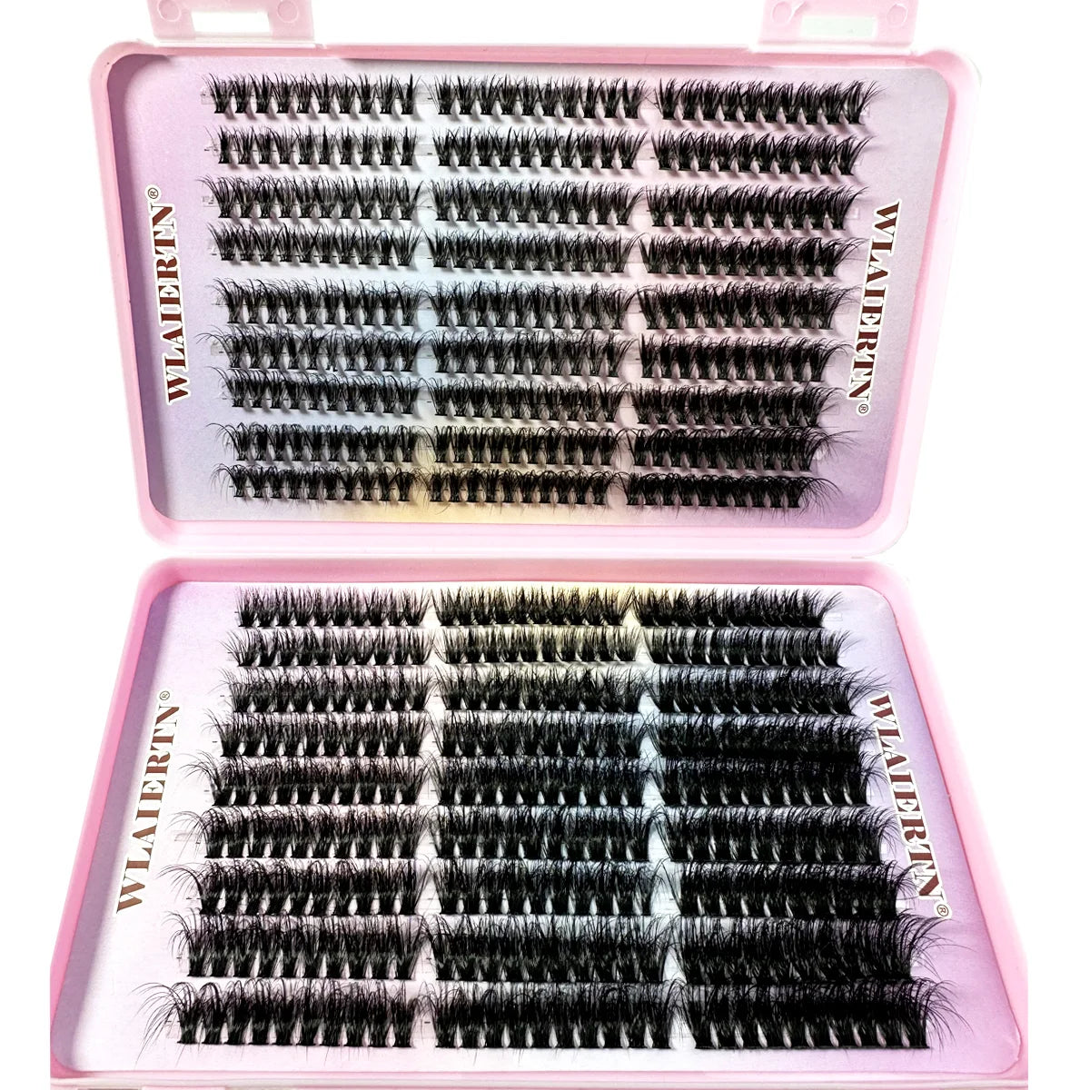 HSF Marketplace Faux Mink Eyelashes 540Cluster C Curled 9-16mm with mixed natural 3D Russian strip eyelash extension for makeup.
