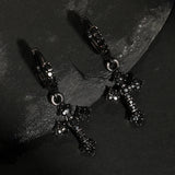 Minimalist zirconia cross dangle earrings for women by HSF Marketplace