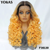 Latisha Lace Frontal Wigs 13x6 Synthetic High Temperature Fiber HD Lace Frontal Wigs 24 Inch Loose Curls Lace Wig For Afro Wome