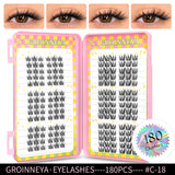 Natural eyelash clusters, 320-piece volume mixed tray false lashes by HSF Marketplace