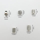 Skull helmet Viking beads for hair braids and dreadlocks, 10-piece set by HSF Marketplace