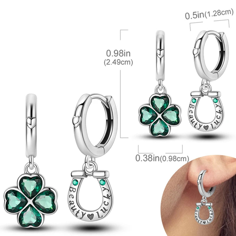 925 sterling silver hoop earrings with zirconia accents, hypoallergenic jewelry for women and girls