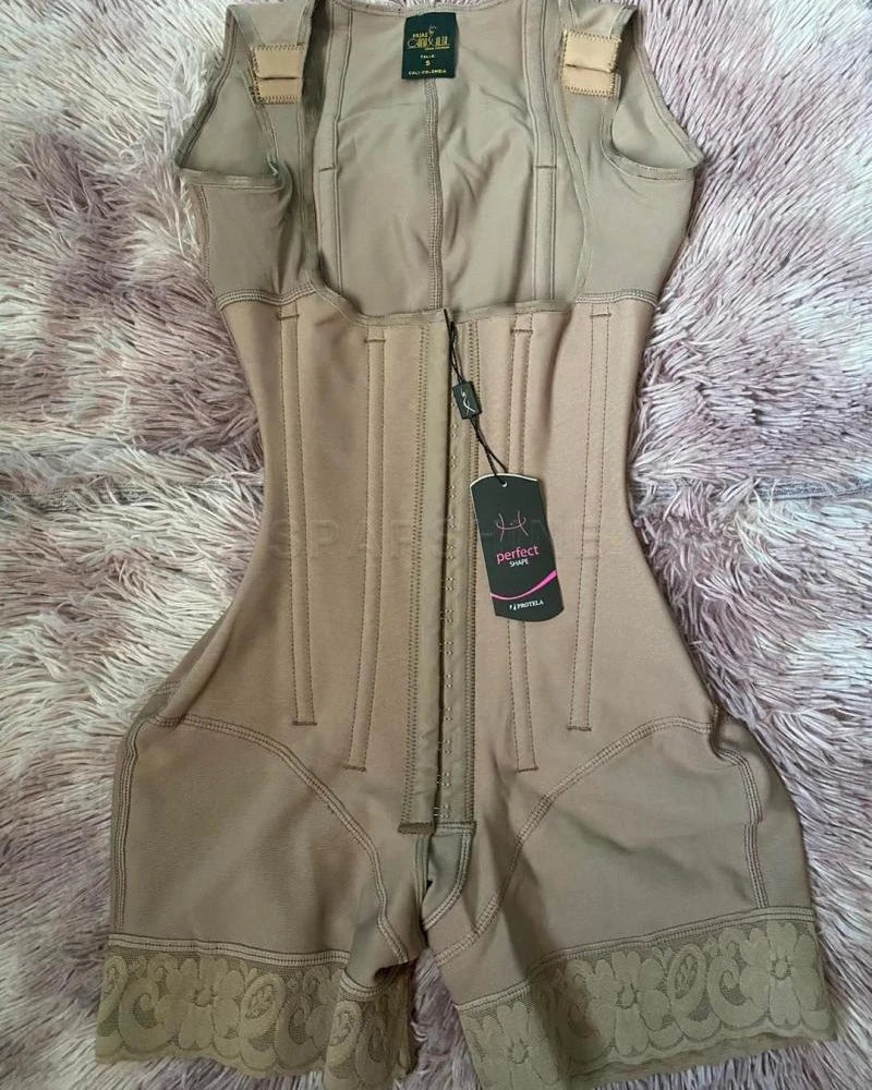 High compression open-chest sleeveless jumpsuit body shapewear with waist trainer and hip lifting design by HSF Marketplace