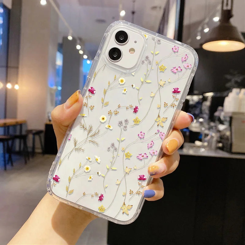 Flower phone case for iPhone 17, 18 Pro Max, 15, 14, 13, 12, and 11 by HSF Marketplace