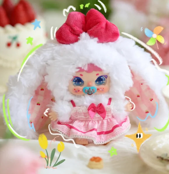 JIIMO Sweet Sleep Manor Princess plush keychain blind box pendant, soft collectible figure in cute holiday-themed design