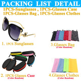 Women's stylish oval frame sunglasses with UV400 protection by HSF Marketplace