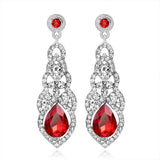 Champagne crystal drop earrings by HSF Marketplace for elegant wedding looks