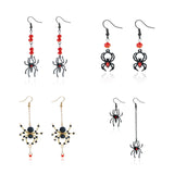 Gothic spider dangle earrings for women, punk holiday jewelry by HSF Marketplace