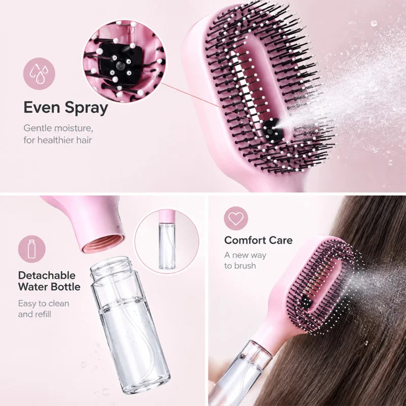 3Pcs Hair Care Set Spray Hair Comb Scalp Massager Shampoo Brush Hair Oil Applicator Bottle Scalp Massage Serum Apply Tool for Hair Growth Salon Styling