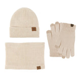 Women's winter scarf hat glove set, warm plush-lined accessories by HSF Marketplace