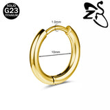 Titanium hoop earrings 18G for helix and cartilage piercings by HSF Marketplace